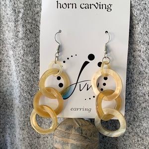 COPY - Horn earrings. 3 Circles